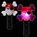 Light Up LED Pirate Skull Spinning Wand